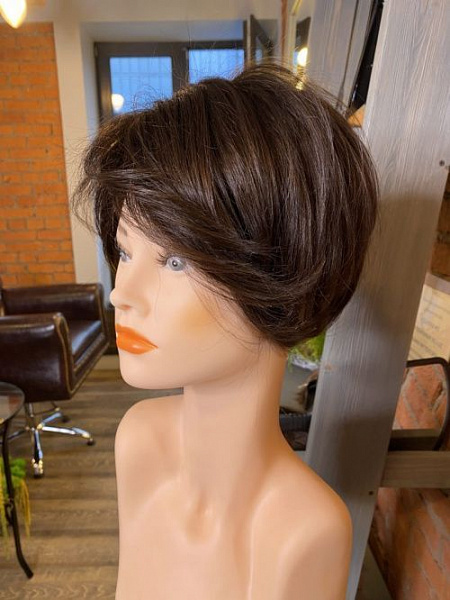 Теменная накладка из натуральных волос