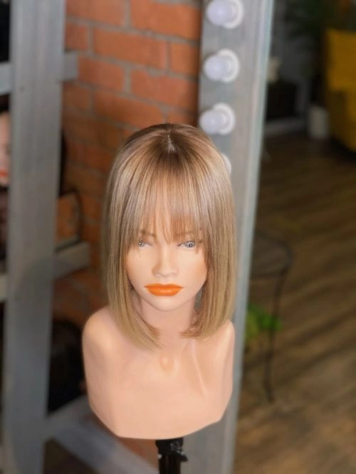 Теменная накладка из натуральных волос